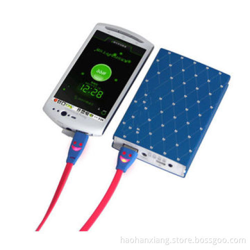 Lighting LED Flat Smile Mini Micro USB Cable